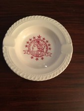 Harkerware Ceramic Dollar Bank Advertising Ashtray - Made In USA