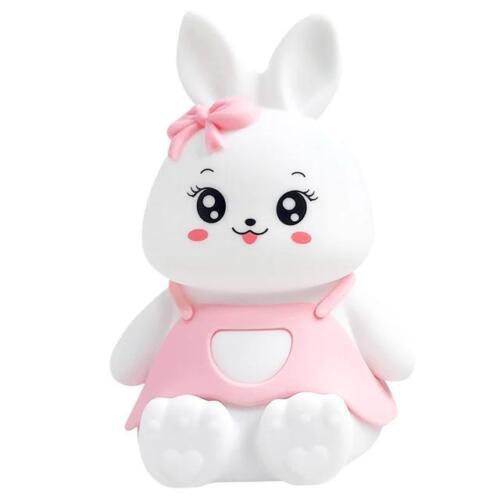 Lampada coniglio in silicone con batteria simpatica bambini luci notturne 5 colori led che cambiano - Foto 25 di 26