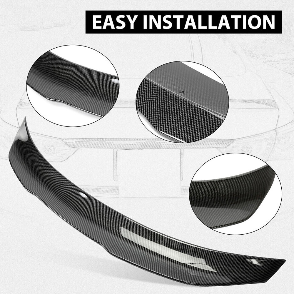 Rear Trunk Spoiler Wing Fits For 14-22 Infiniti Q50 JDM PSM Carbon Fiber Style