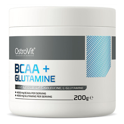 BCAA + GLUTAMINE 200g - Top anti-catabolic formula no sugar pure amino acids