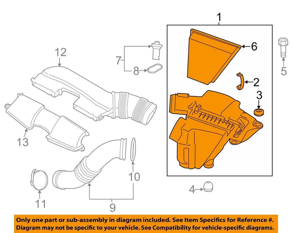 Conjunto de filtro de aire usado se adapta a: BMW X1 2014 2,0 L 28i grado A Foto 3 de 4