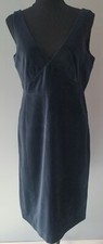 J Crew Navy Blue Velvet V-Neck Sleeveless Cocktail Dress Size 8 (M)