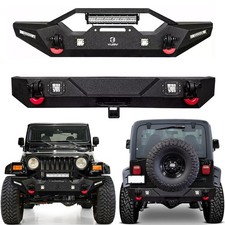 Vijay For 1997-2006 Jeep Wrangler Tj Frontrear Bumper Assembly Wled Lights
