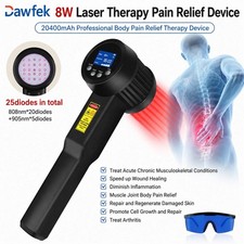 8W Cold Laser Device 808nm 905nm for Herniated Disc Upper Low Back Pain Relief