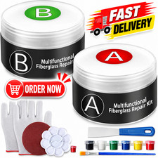 Gel Coat Repair Kit for Boats, Fiberglass Boat Repair Kit Marine Fiberglass Kit