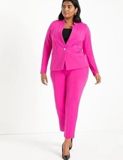 NWT Berry Womens Eloquii Ultimate Stretch One-Button Blazer Size 20