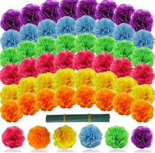 Artificial Marigold Flowers with Stems, 60 Pcs Silk Flowers Marigolds for Day Of