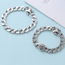 Sterling Silver Ornament Mens Trendy Rotating...
