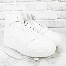 Pretty Little Thing White High Top Platform Sneakers Trainers Size 8 Casual