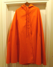 Red Hooded Cloak Cape Shawl One Size Fits Most Great Halloween Costume
