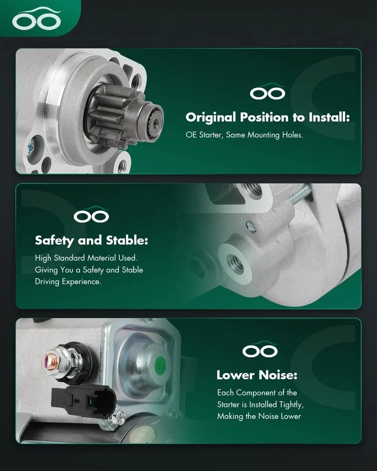 Starter Motor fits Lexus GX470 LX470 Toyota 4Runner Land Cruiser 4.7L CW 9-Tooth - Image 4 of 4