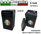 Ba80.90 Black Battery 6 Volt Type 3R2 Gel Ducati 175 200 Elite And Sport