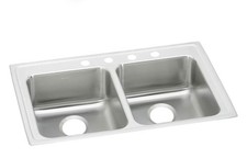 Elkay LRAD3319553 Lustertone Double Bowl Kitchen Sink