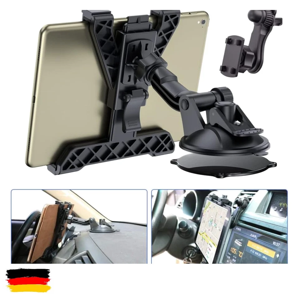 OHLPRO Tablet Halterung Auto, 360° Drehbare Verstellbare Ipad Autohalterung, Arm