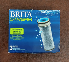 Brita Stream Replacement Filters 3 Pack New Sealed Pitcher Water Pitcher Filter