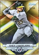 Shea Langliers 2023 Bowman Sterling Rookie Gold Refractor #07/50 #BSR-33