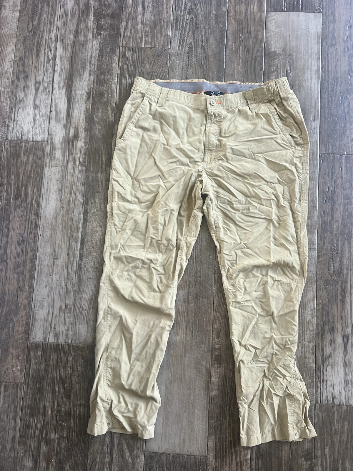 Orvis Pants L Size 30 Tan Insect Shield Lightweight Outdoors Hiking Camping