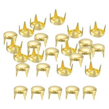 200Pcs 5mm Gold Round Dome Studs for Leather Craft Accessories