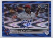 2022 Topps Chrome Rookie Blue RayWave Refractor /150 Reiver Sanmartin Auto 0nr3