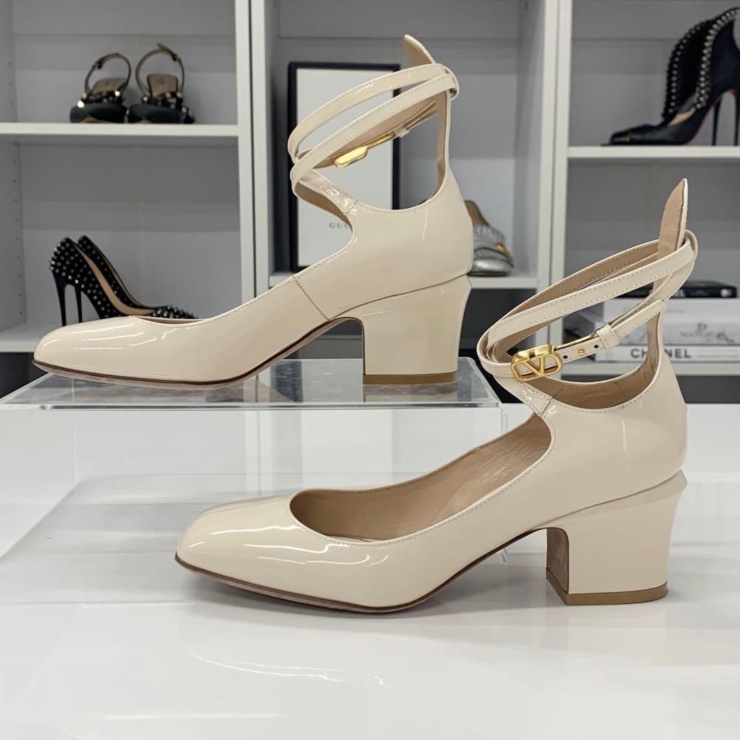Valentino Garavani Pumps Heel Leather Ivory EU35/US5 116185c thumbnail 13