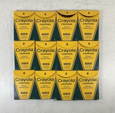 Vintage Binney  Smith Crayola Crayons 8-Pack Lot Of 12 Mostly Unused READ 