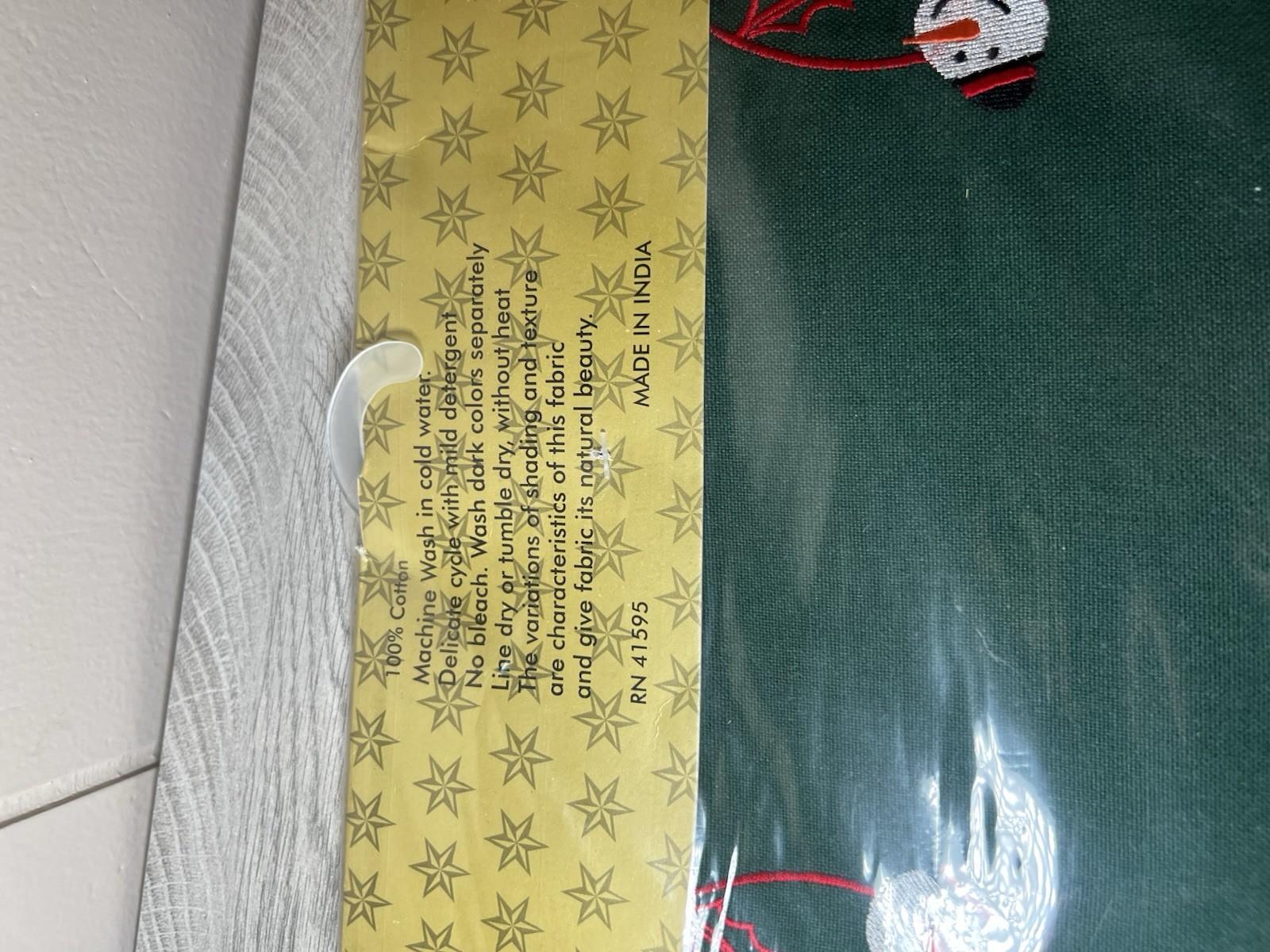 Holiday At Cotton Park Cottage Green Snowman Table Runner 72 Inch 