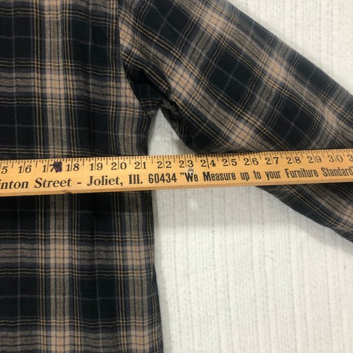 Arrow Blue Jeans Co. Ropa de Trabajo Para Hombres Pequeña Franela a Cuadros Sherpa Forrada Camisa Chaqueta - Imagen 8 de 9