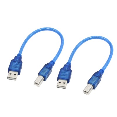 Type A Computer USB2.0 Male to Printer Type B Male Adapter Cable 30cm 2pcs