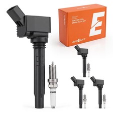 autoexact Ignition Coil and Iridium Spark Plug Kit 4 for VW Audi 1.8T 2.0T UF752