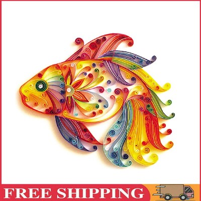 DIY Koi Fish Quilling Paper Stripes Templates Tool Artwork Handmade Craft Decor