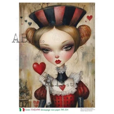 The Queen | A4 Rice Paper | Paper for Decoupage | AB Studios  | Wonderland