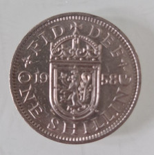 GB 1958 QEII II UNC Uncirculated Shilling Coin from Royal Mint Tube