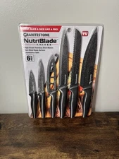 GRANITESTONE NutriBlade 6pc Knife Set Professional Chef Kitchen Set - NEW