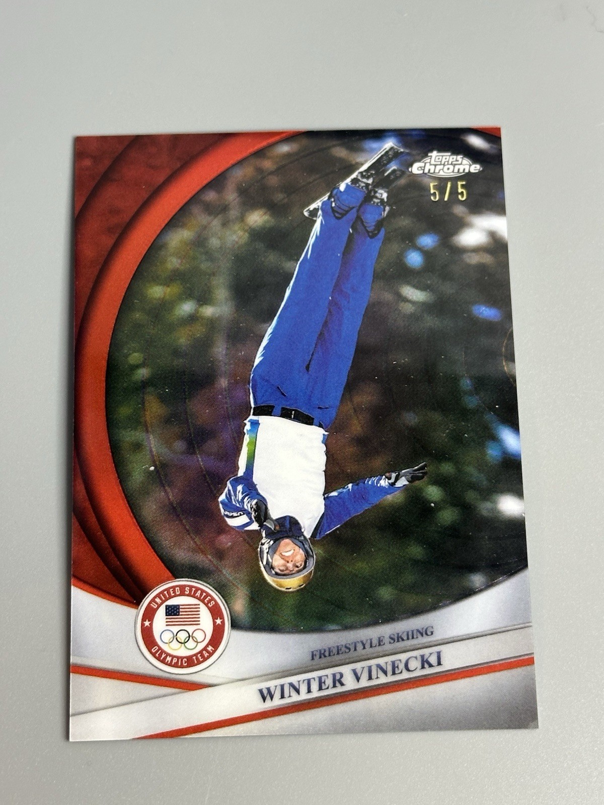 Winter Vinecki 2026 Topps Chrome Winter Olympics /5 Red #122 Freestyle Skiing