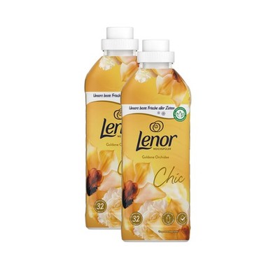 2 x Lenor Wäsche Waschmittel Weichspüler Lenor Orchidee & Vanille 800ml