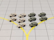 MILITARY HUMVEE 4x4 Army Vehicles (x10) Airport GSE Vehicles 1:400 Scale Diorama