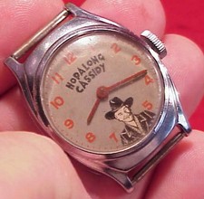 Vintage 28MM MAN'S LARGE SIZE TICKING AT TIMES Hopalong Cassidy Watch