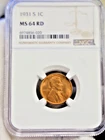 1931 S US Lincoln 1c Key Date NGC MS64 RD (Red)