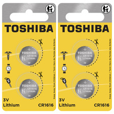 Toshiba CR1616 3V Lithium Coin Cell 4 PCS Child Resistant Blister Package 