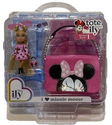 Disney ILY 4Ever Tote Teenies I Love MINNIE MOUSE Mini Doll & Purse Pink