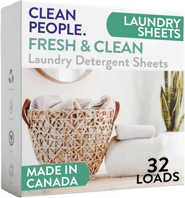 Clean People Laundry Detergent Sheets - Recyclable Packaging, Hypoallergenic, St