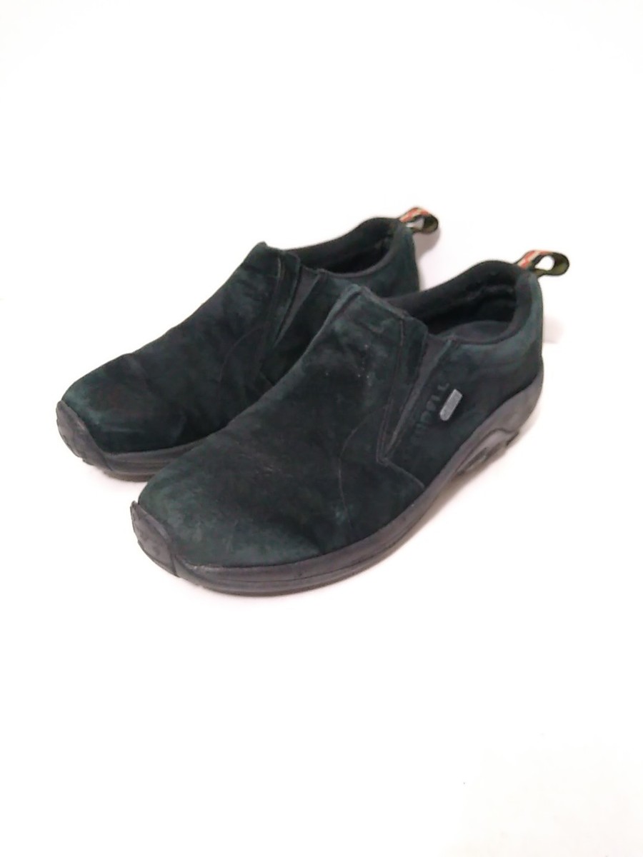 Merrell Jungle Moc Waterproof Black Suede Slip On Shoes  display picture 3