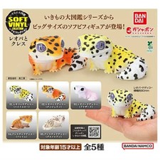 Bandai Soft Vinyl Leopard & Crested Gecko / Gacha Full Set of 5 Capsule Japan