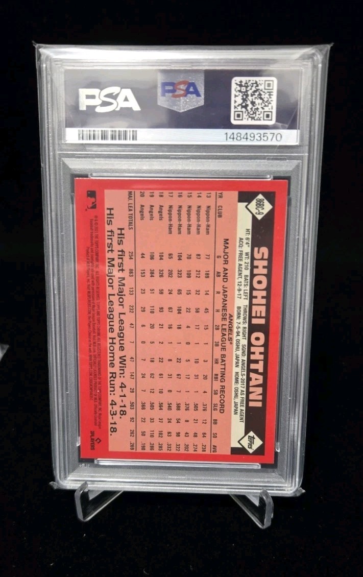 2021 Topps Chrome - 1986 Topps Baseball Shohei Ohtani #86BC-9 PSA 10 GEM MINT view 2