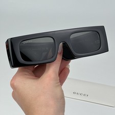 Gucci Women Sunglasses Black Grey Rectangle GG1646S 001 BRAND NEW