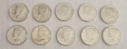 Lot of 10 Jfk half dollars