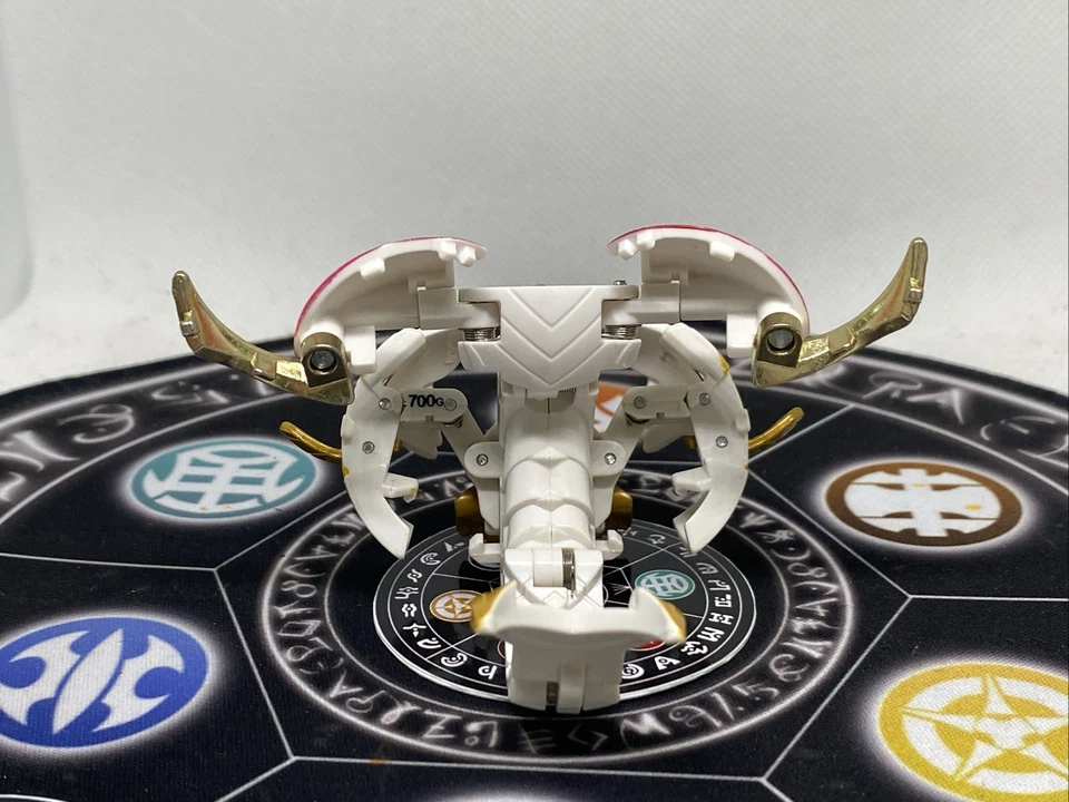 Bakugan Bakutech Darkus Go Dragaon Dragonoid God 3 White Gold Jigen MG VHTF - Image 3 of 4