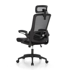 Image of ALPHA HOME Ergonomic Office Desk Chair, Breathable 52T x 52B x 120H cm, Black