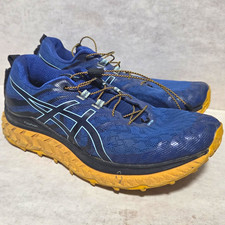 ASICS Trabuco Max Men's Trail Running Shoes Blue/Yellow US 10