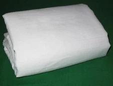White Cotton Fabric with White Line Imprint Fabric 50" X 135"